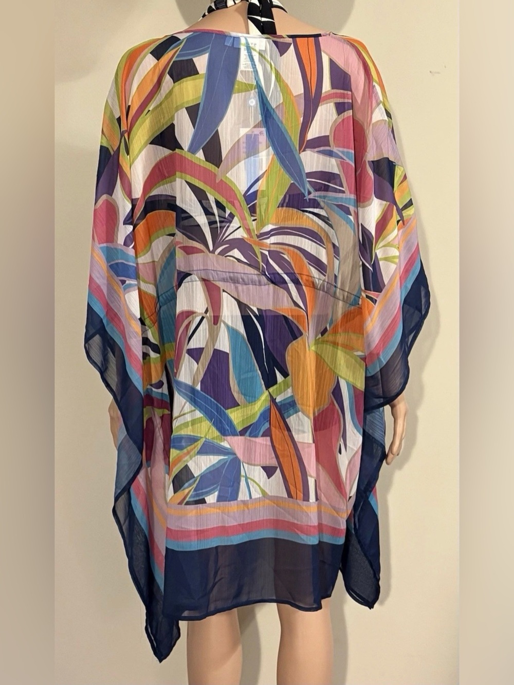 Bleu by Rod Beattie Bleu Rod Beattie Plus Size Living Color Caftan Cover-Up, 1X - Picture 4 of 6